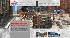 Desktop Screenshot of metricconcrete.com
